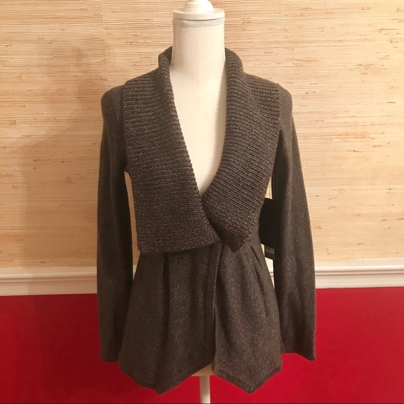 NWT Classiques Entier Sweater Blazer (Brown, XS) - Picture 1 of 8